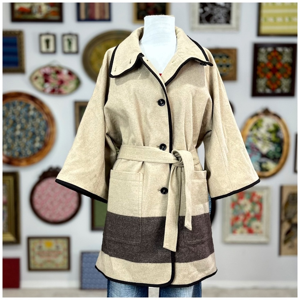 Anthro “Dipped Nugget Cape” by Woolrich - Picture 5 of 14